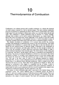 Thermodynamics of Combustion