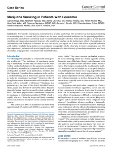 Marijuana Smoking in Patients With Leukemia