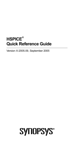 HSPICE Quick Reference Guide