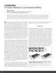 A Probiotic Modulator of Gastrointestinal Motility