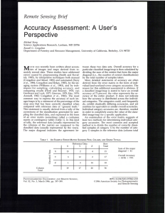 Accuracy Assessment: A User`s Perspective