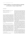 Coupled Oscillations in Food Webs: Balancing Competition and