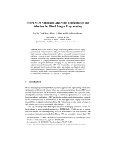 Hydra-MIP: Automated Algorithm Configuration and Selection for