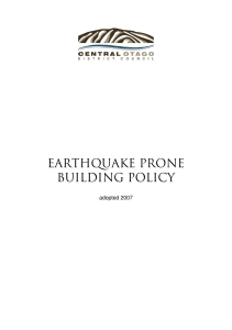 Earthquake Prone Building Policy