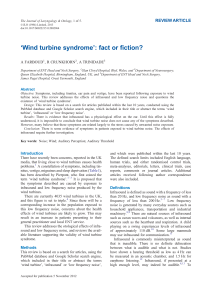 `Wind turbine syndrome`: fact or fiction?
