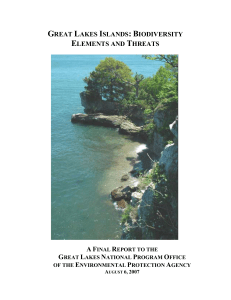 GREAT LAKES ISLANDS: BIODIVERSITY ELEMENTS AND THREATS
