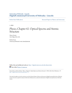 Optical Spectra and Atomic Structure