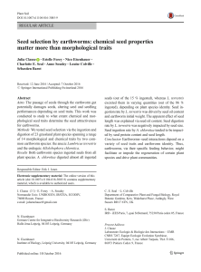 Seed selection by earthworms: chemical seed properties