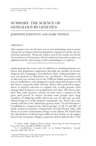 summary: the science of genealogy by genetics
