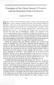 Champion of the Union: George D. Prentice and the Secession