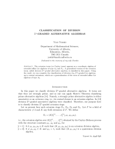 CLASSIFICATION OF DIVISION Zn