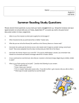 Summer Reading Study Questions