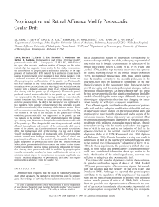 Proprioceptive and Retinal Afference Modify Postsaccadic Ocular Drift