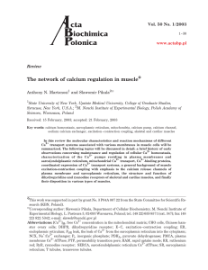 The network of calcium regulation in muscle