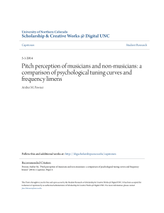 Pitch perception of musicians and non-musicians