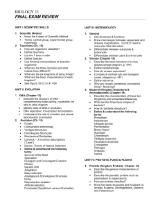 Biology 11 final review