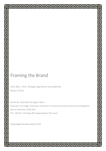 Framing the Brand - StudentTheses@CBS