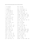 Balance the following chemical equations: (Some may already be