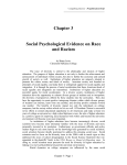 Social Psychological Evidence on Race and Racism