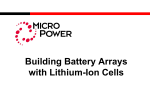 Building Battery Arrays with Lithium-Ion Cells