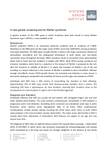 A new genetic screening test for Marfan syndrome