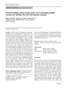 Decision-making critical amino acids: role in designing peptide