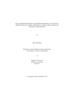 relationships between childhood exposure to violence