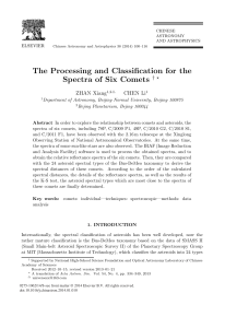 The Processing and Classification for the Spectra of Six Comets