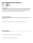 Unit 2 Understanding the Derivative