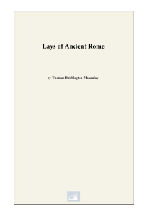 Lays of Ancient Rome