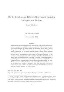 On the Relationship Between Government Spending Multiplier and