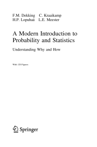 A Modern Introduction to Probability and Statistics