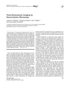 Three-Dimensional Imaging by Deconvolution Microscopy