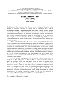 Basil Bernstein - International Bureau of Education