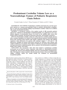 Predominant Cerebellar Volume Loss as a Neuroradiologic Feature