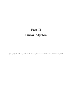 Part II Linear Algebra - Ohio University Department of Mathematics