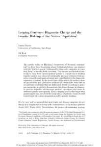 Looping Genomes: Diagnostic Change and the Genetic Makeup of