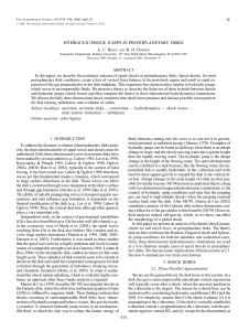 Hydraulic/Shock-Jumps in Protoplanetary Disks