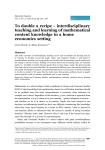 To double a recipe Áinterdisciplinary teaching and learning of