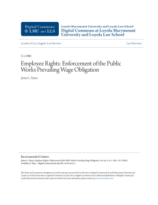 Enforcement of the Public Works Prevailing Wage Obligation