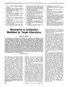 Resistance to Antibiotics Mediated by Target Alterations