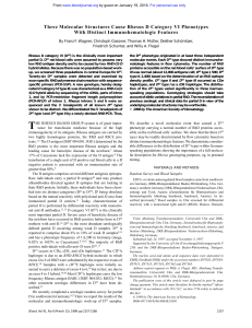 Three Molecular Structures Cause Rhesus D Category VI