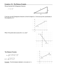 Geometry, 9.5: The Distance Formula