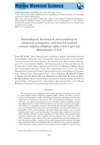 Hematological, biochemical, and morphological parameters as