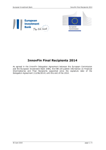 InnovFin Final Recipients 2014