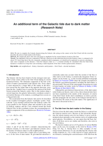 An additional term of the Galactic tide due to dark matter