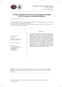 testing intraday volatility spillovers in turkish capital markets
