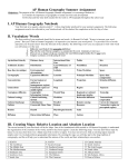 AP Human Geography Summer Assignment