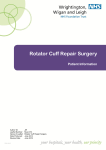 Rotator Cuff Repair Surgery - Wrightington, Wigan and Leigh NHS
