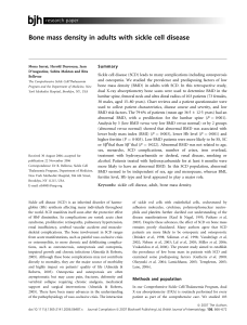 Bone mass density in adults with sickle cell disease